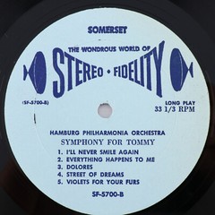 Hamburg Philharmonia Orchestra – Symphony For Tommy – 1959 Stereo LP SF-5700