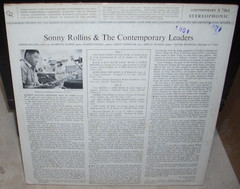SONNY ROLLINS and the contemporary leaders ( jazz ) LP stereo 1st pressing