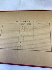 VINTAGE 1950’S RED 78 RECORD ALBUM BOOK WITH 9 SHELLAC RECORDS Decca, Capital