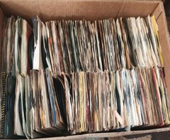 Lot Of 50 Random 45rpm Vinyl Records From Closed Down Record Store!