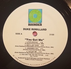 Duke Robillard (LP) “You Got Me” (1988) Rounder Records (3100) (VG+ – See Notes)