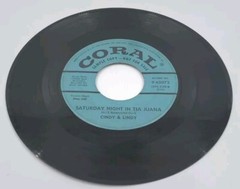 Coral Records Cindy & Lindy You Can’t Mail An Elephant 7″ 45 RPM Vinyl 9-62072