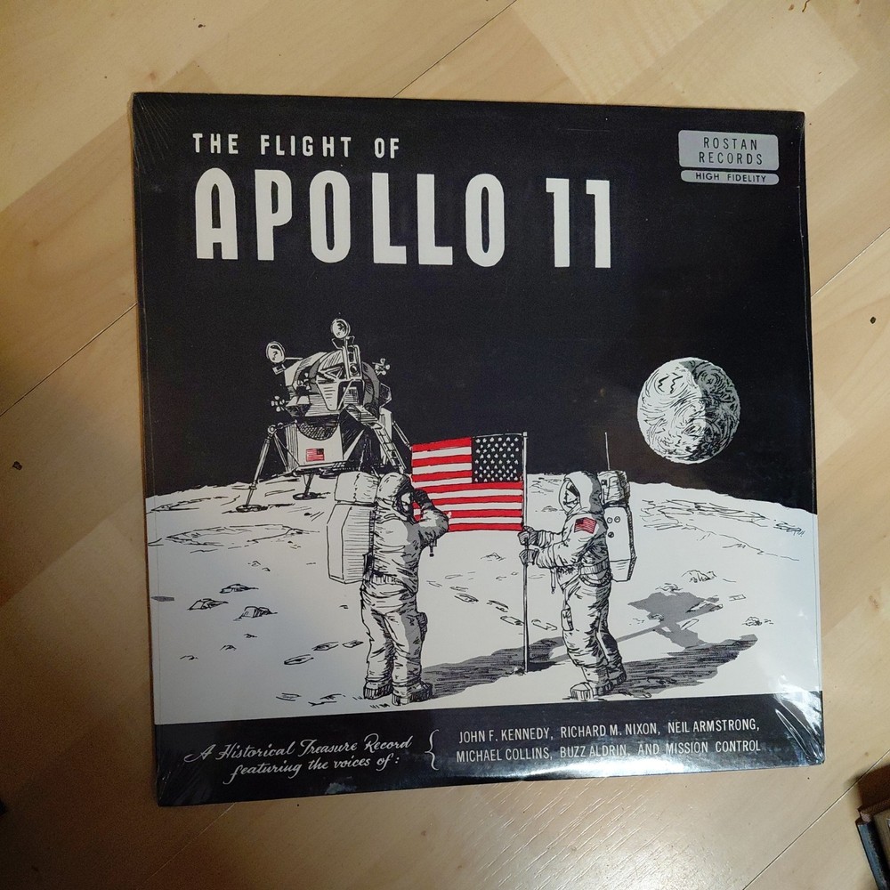 The Flight Of Apollo 11 Rostan Records 1969 Vinyl Kennedy Nixon Aldrin SEALED*