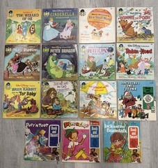 Cinderella,Peter Pan,Read Along Story Book 45 R.P.M Records SEE PHOTOS Lot Of 15