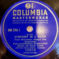 HEAR👂Bizet Symphony In C Major Columbia Classical MM-596 4X 12″ 78 RPM