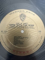 Gone With The Wind – Original Score Max Steiner 1961 Vinyl LP Warner Bros W-1322