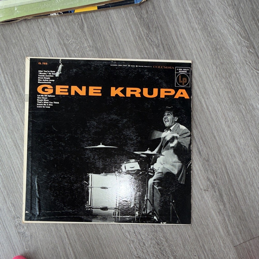 Gene Krupa Gene Krupa Vinyl LP Columbia Records CL 753 Jazz Drums Black