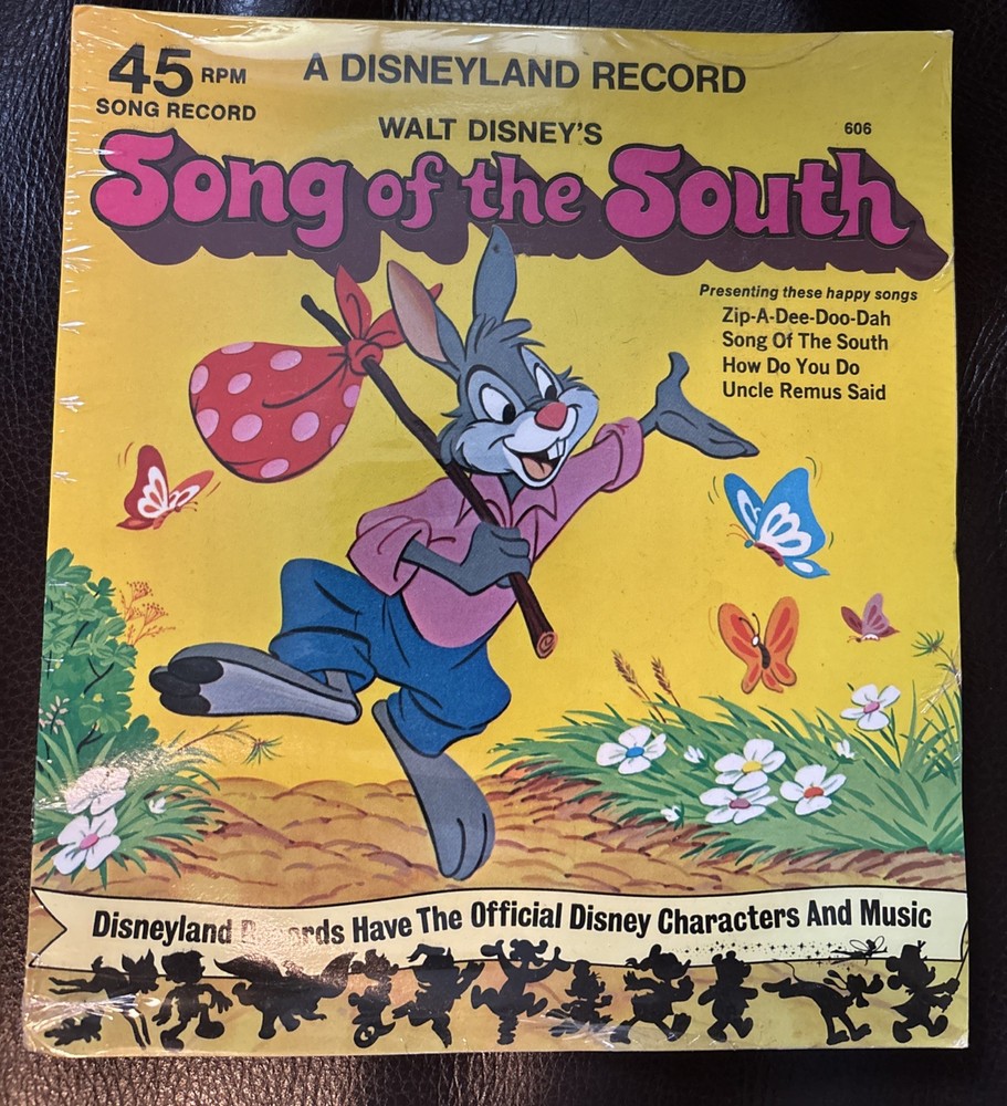 Vintage Walt Disney’s Song of the South Record 45 RPM Zip-A-Dee-Doo-Dah 1975