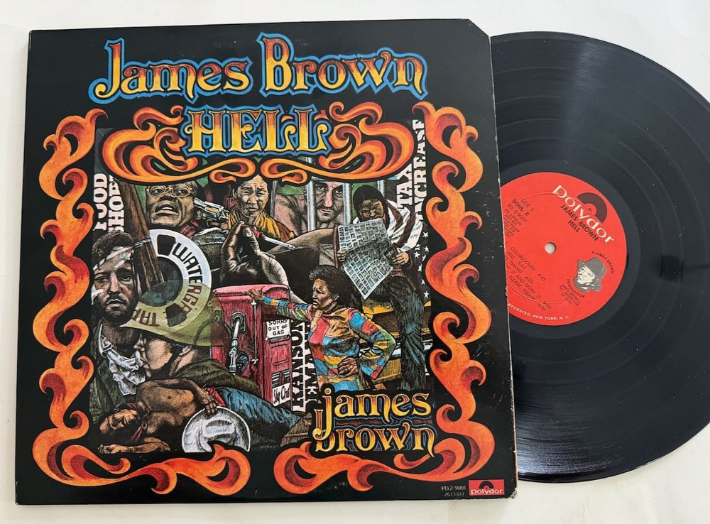 James Brown LP “Hell” Polydor PD 2-9001 1st Press “Sterling RL” 1974 Funk VG++