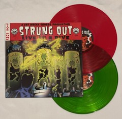 Strung Out – Live In A Dive Red and Green Color Vinyl 2LP 2003 Fat Wreck Chords