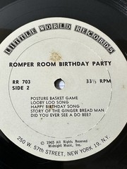 Vintage Romper Room Birthday Party RR-703 Little World 12″ Vinyl Record 1965