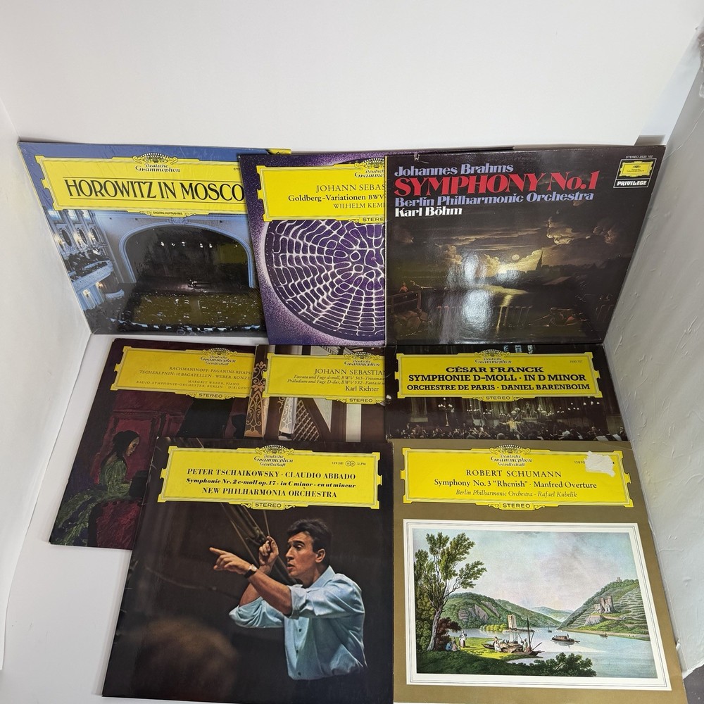 Deutsche Grammophon Classical Vinyl Records Lot Of 8 LPs Bach Kempff Bohm Brahms