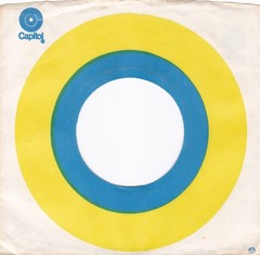 Mixed Lot of 2 CAPITOL YELLOW BLUE CIRCLES 7″ 45 RPM Original Record Co. Sleeves