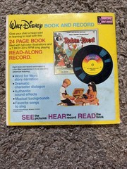 Lot of 9 Vintage See Hear Read BOOKS ONLY + 1 RECORD Walt Disney Peter Pan Ind.