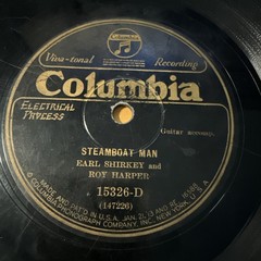 1928 COUNTRY – SHIRKEY & HARPER 78 rpm COLUMBIA Roses Bloom for the Bootlegger V