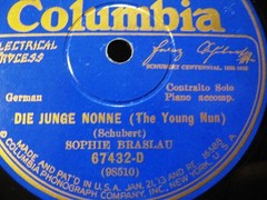 1928 SCHUBERT CENTENNIAL SOPHIE BRASLAU Junge Nonne Trout Heidenröslein COLUMBIA
