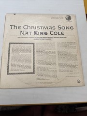 NAT KING COLE The Christmas Song – Blue Label Pressing Capitol LP – VG/VG+ 1970s
