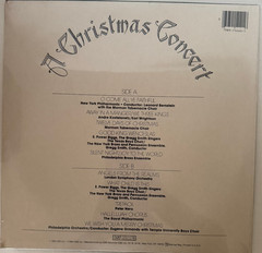 A Christmas Concert Vinyl Record Album CBS Special Products Holiday **NEW**