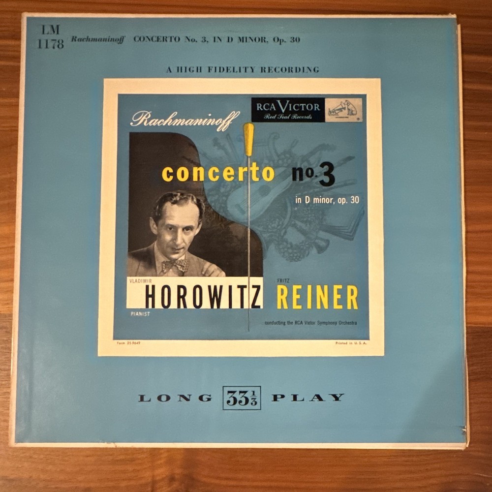 vinyl record: RCA Victor LM 1178 Rachmaninoff Concerto No. 3 Horowitz