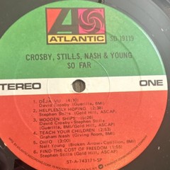 Crosby, Stills, Nash & Young So Far 12″ Black Vinyl LP Stereo Atlantic SD 19119