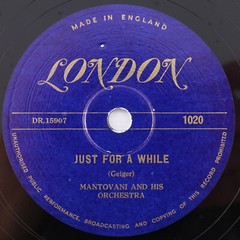 Mantovani & His Orchestra – Charmaine / Just For A While 1951 10″ 78 rpm 1020