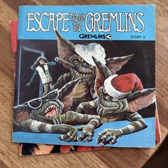 Lot of 5: Gremlin Adventures Read-Along Storybooks with Records 45 RPM 1984 READ