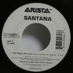 Santana 45 7″ The Game of Love / Nothing At All – 90’s 2000’s Rock Pop Rare