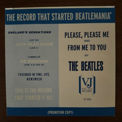 SLEEVE THE BEATLES PROMO VJ 581 PLEASE PLEASE ME