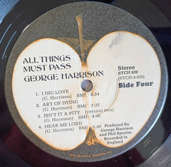 GEORGE HARRISON All Things Must Pass EX 3LP Box Set + Poster Apple Original 1970