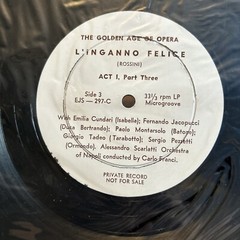 L’INGANNO FELICE EJS 297 3 LP GOLDEN AGE OF OPERA PRIVATE RARE#56