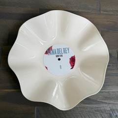 Record Bowl – Upcycled & Repurposed BEIGE Bowl – Lana Del Rey Born To Die