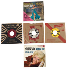 Doris Day Record Lot 7 Vinyl 45s Movie Vocalist Singer Pillow Talk 1950s 1960s