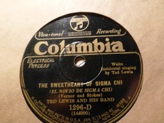 1928 TED LEWIS BAND College Tunes The SWEETHEART of SIGMA CHI/ GOOD NIGHT 78