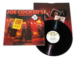 JOE COCKER Greatest Hits LP 1977 NM Original in SHRINK and rare HYPE STICKER