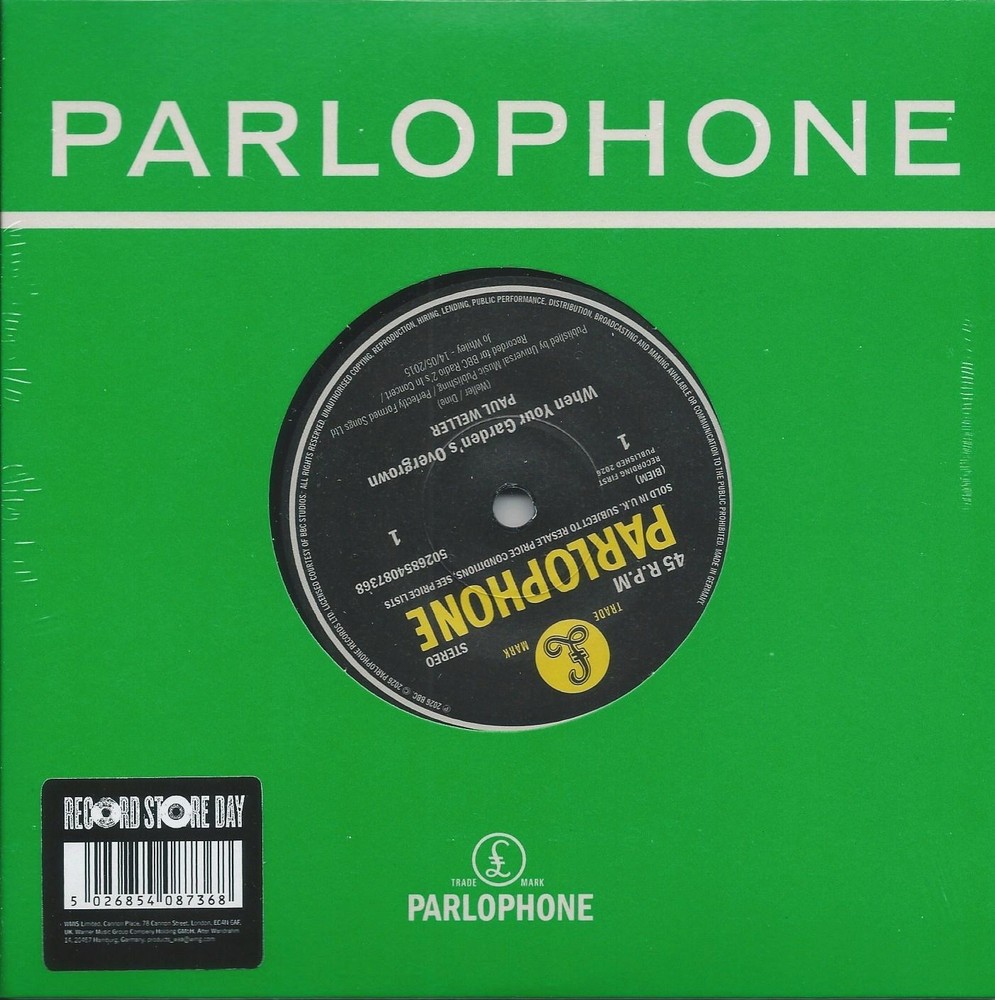 PAUL WELLER When Your Garden’s Overgrown SEALED 7″ limited edition single RSD