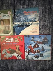 Vintage Christmas Vinyl Record Lot 8 LP Time Life Loretta Lynn Holiday READ