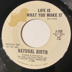 DAY TO REMEMBER/LIFE IS WHAT YOU MAKE IT-NATURAL BIRTH ’69 PROMO VINYL REC VG+