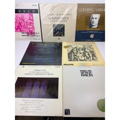Johann Sebastian Bach Classical Vinyl Record Lot Virgil Fox Swingle Singers 7 LP