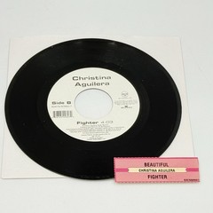 CHRISTINA AGUILERA Beautiful / Fighter 45 7″ vinyl jukebox strip 2003 HEAR VG+