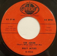 Billy Myles – The Joker (That’s What They Call Me) / Honey Bee – Ember E-1026 45