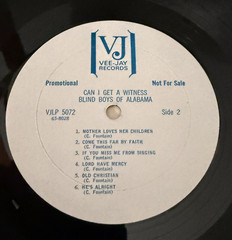 Blind Boys of Alabama: Can I Get a Witness VEE-JAY 12″ LP 33 RPM