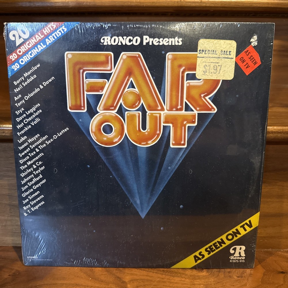 Ronco Presents Far Out 1975 R1975-915 Disco Funk Rock Pop Soul ~ SEALED/NEW