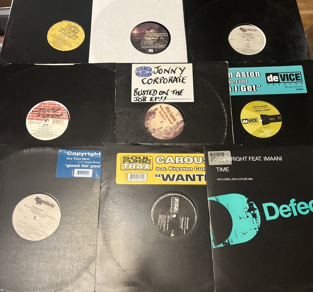 9x 2000s House, HardHouse Oldschool Vinyl Records Bundle Joblot B3