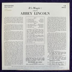 ABBEY LINCOLN It’s Magic LP ’01 VMP Vinyl Me Please 180g Mono EX+