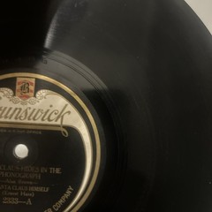 Mint 1920s Christmas 78 Rpm Record Santa Claus Hides In Phonograph Archive