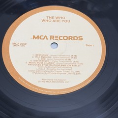 The Who – Who Are You – MCA Records MCA-3050 Hard Rock Vinyl LP Album