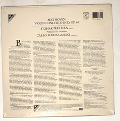 Itzhak Perlman Carlo Giulini Beethoven Violin Concerto Digital Vinyl LP SEALED