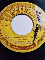 Johnny Cash -Sun # 295 -Guess Things Happen That Way – (1958) Worn/Fair F149