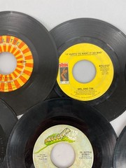VTG 45 RPM Records Lot 15 Vintage 70s Rock Rockabilly Vinyl UNTESTED Scratched