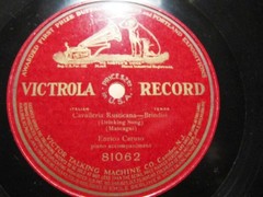 1st Rec 1905 ENRICO CARUSO w piano Cavalleria Viva il vino BRINDISI VICTOR 81062